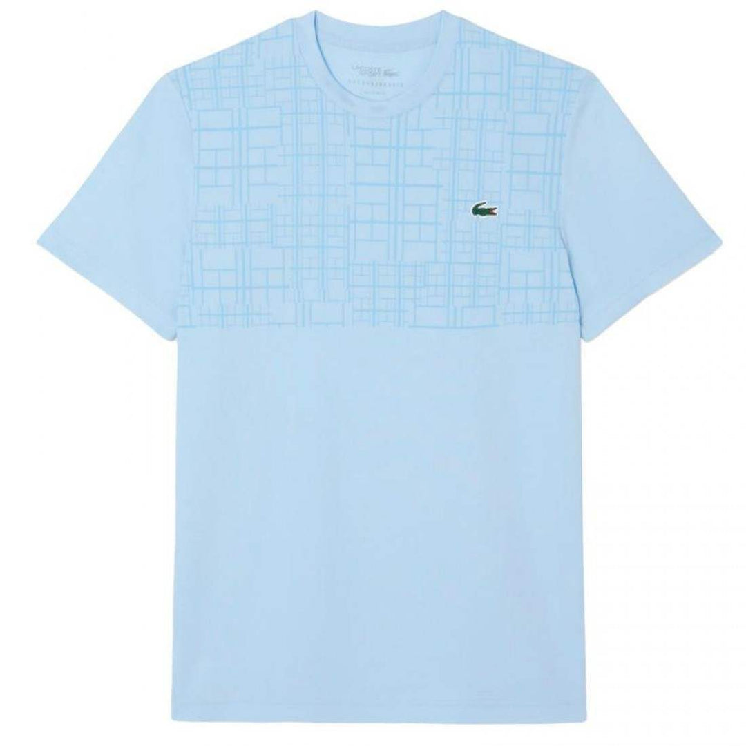 Camiseta Lacoste Novak Djokovic Ultra Dry Azul Pastel