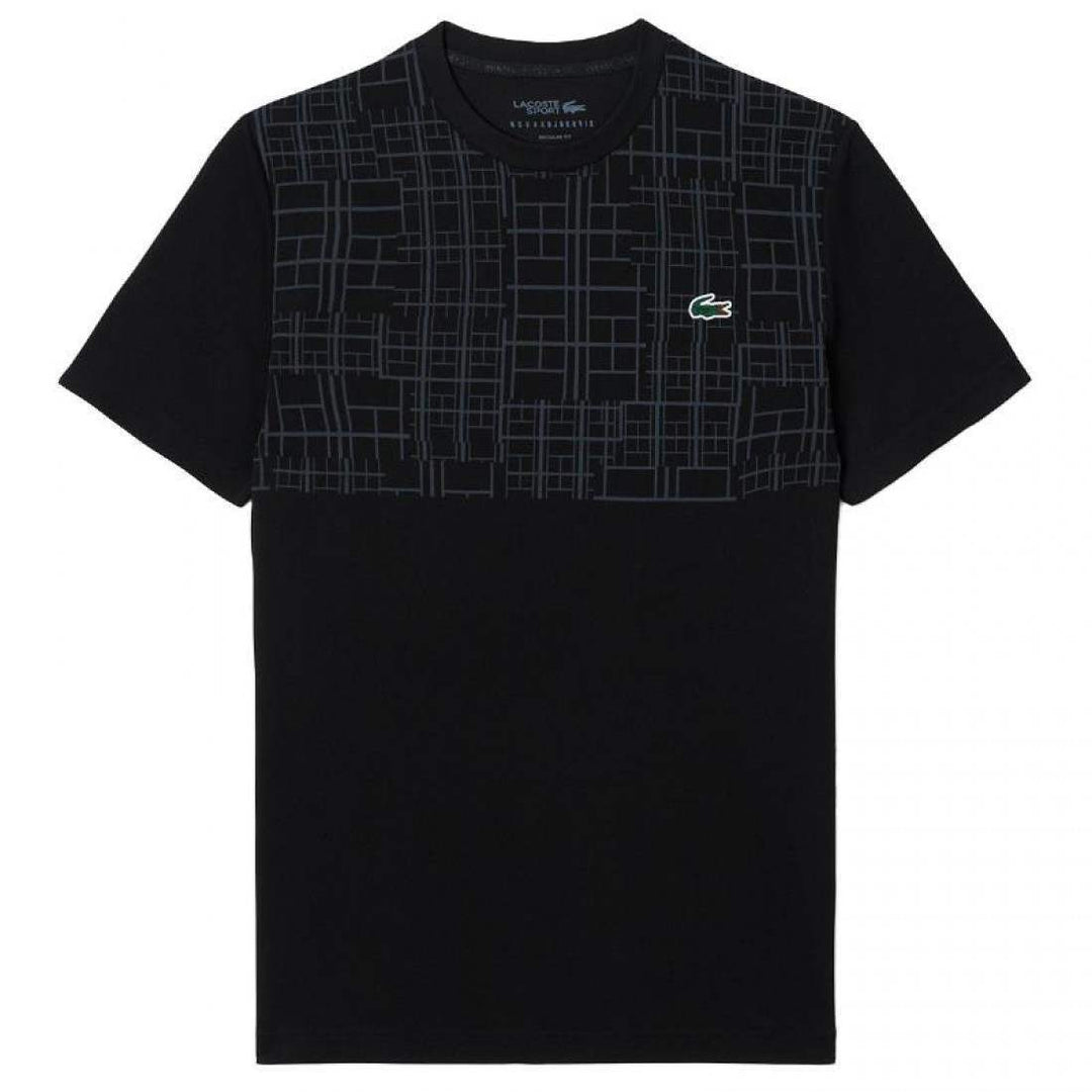 Camiseta Lacoste Novak Djokovic Ultra Dry Negro