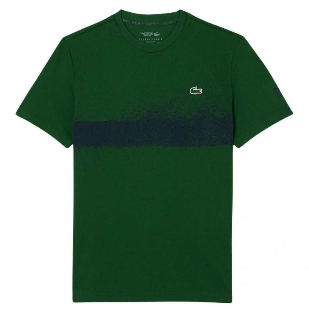 Camiseta Lacoste Novak Djokovic Verde Azul Marino