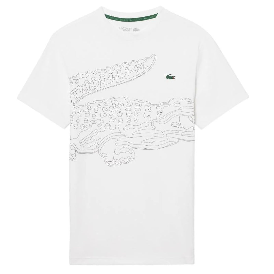 Camiseta Lacoste Padel Blanco Negro