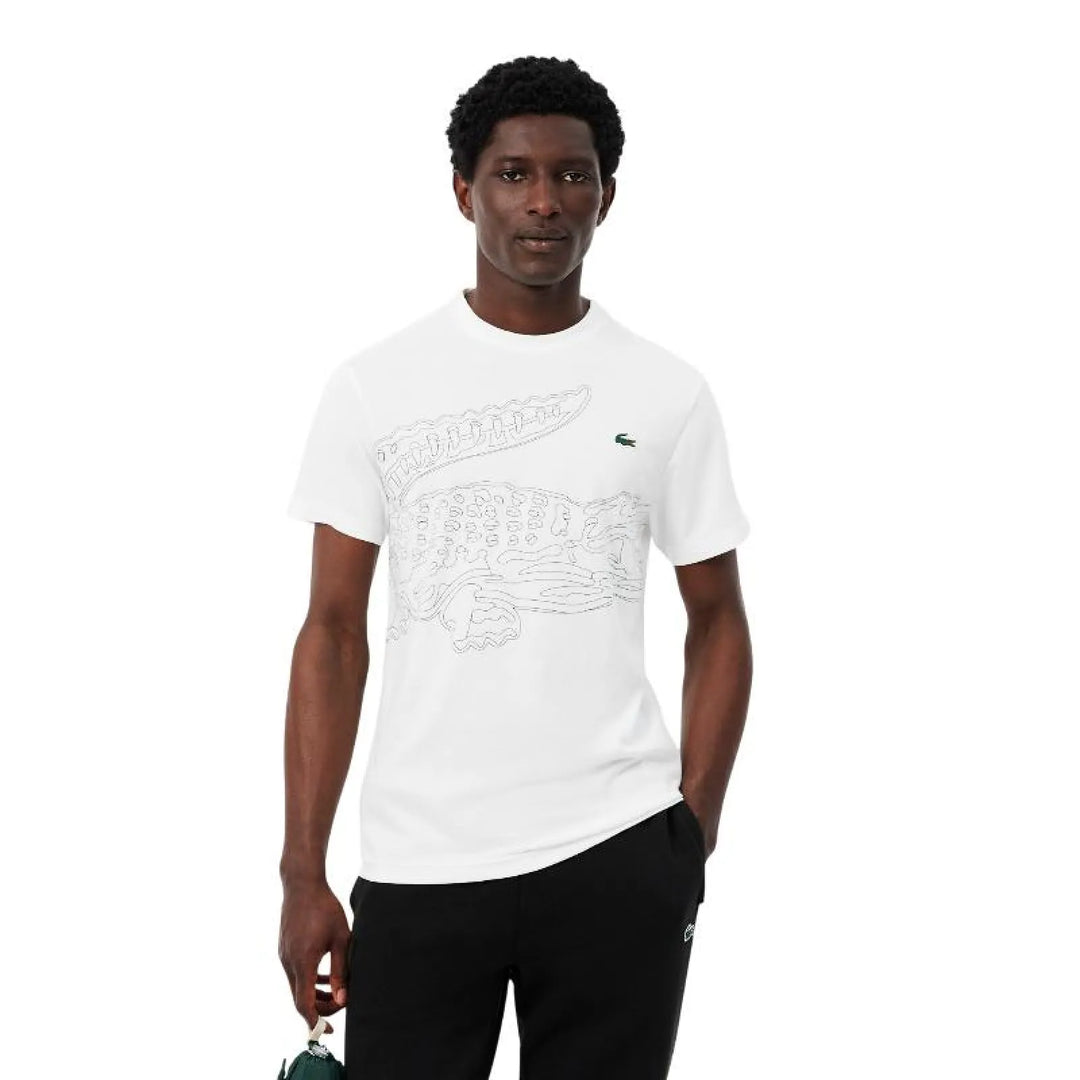 Camiseta Lacoste Padel Blanco Negro