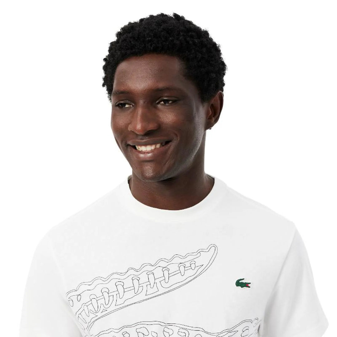 Camiseta Lacoste Padel Blanco Negro