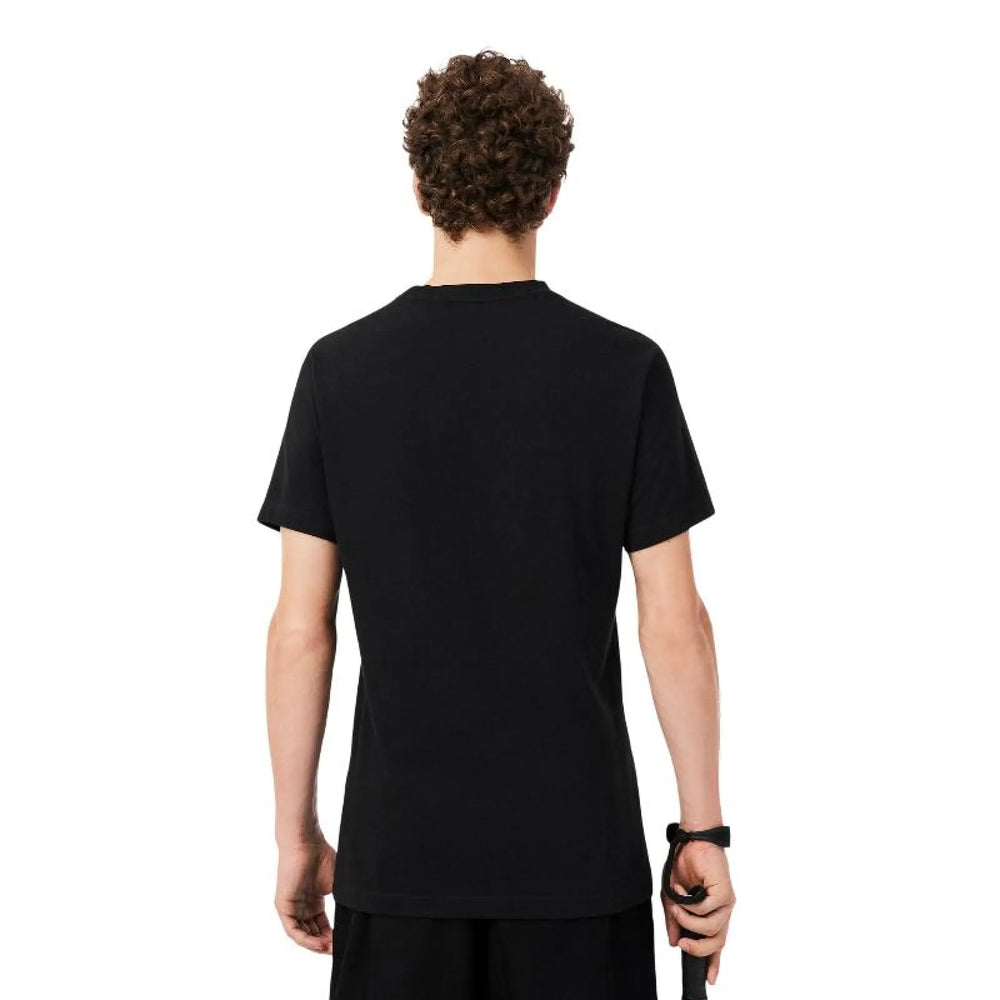 Camiseta Lacoste Padel Negro Verde Fluor