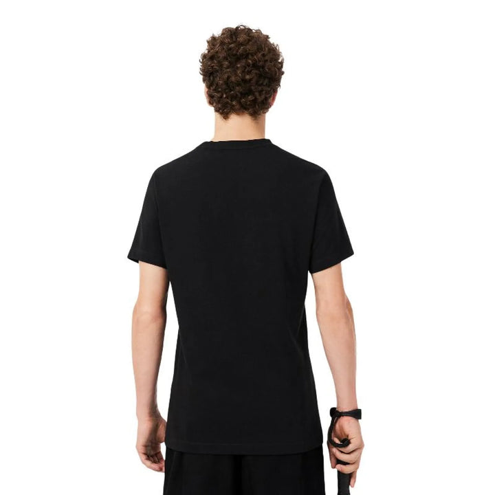 Camiseta Lacoste Padel Negro Verde Fluor