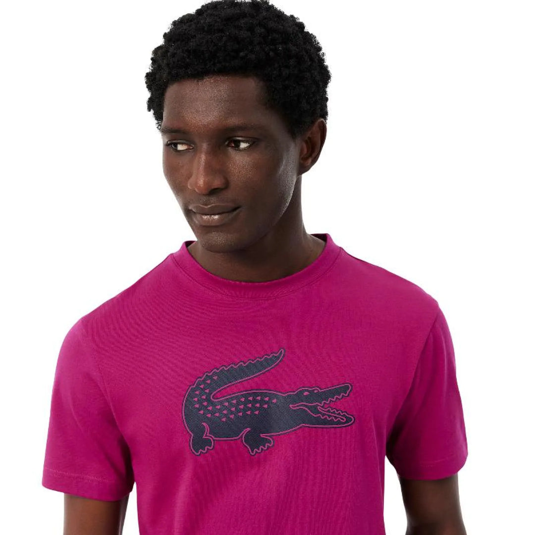 Camiseta Lacoste Sport Fucsia Azul Marino