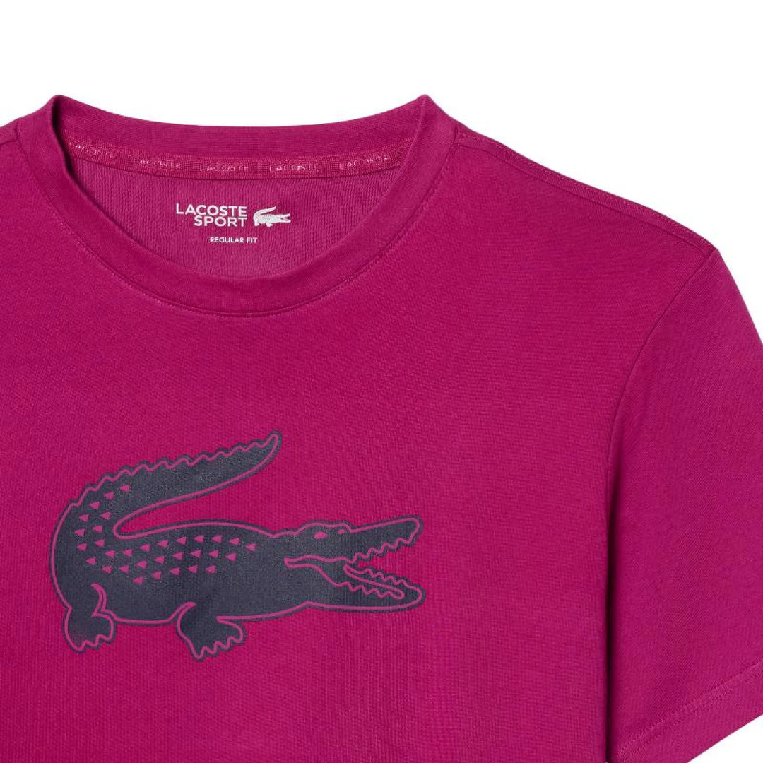 Camiseta Lacoste Sport Fucsia Azul Marino