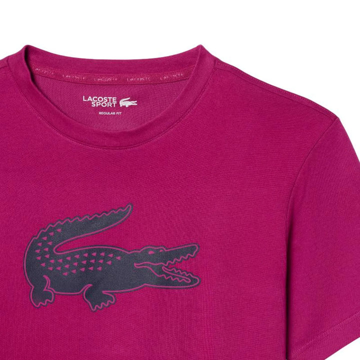Camiseta Lacoste Sport Fucsia Azul Marino