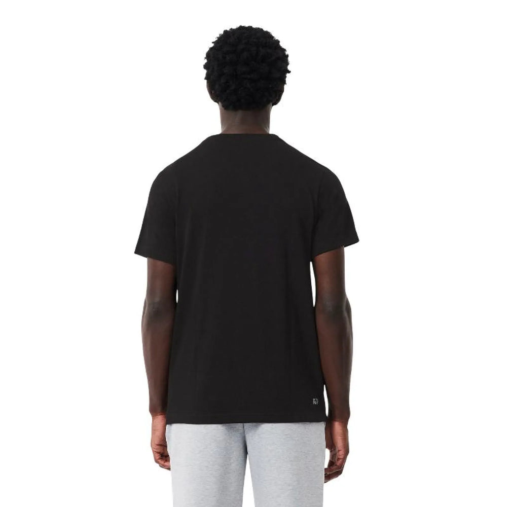 Camiseta Lacoste Sport Negro Blanco