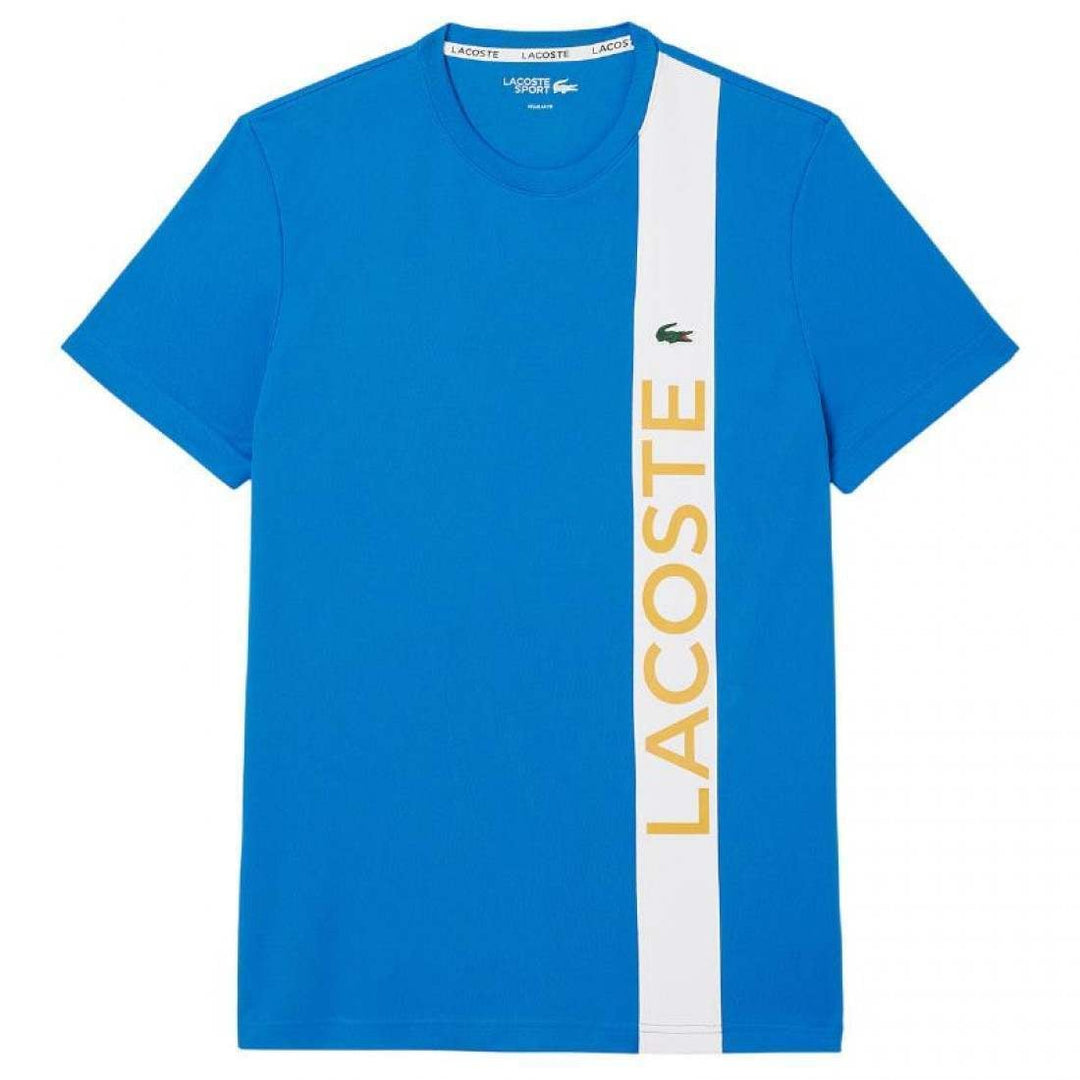 Camiseta Lacoste Sport Ultra Dry Azul Blanco