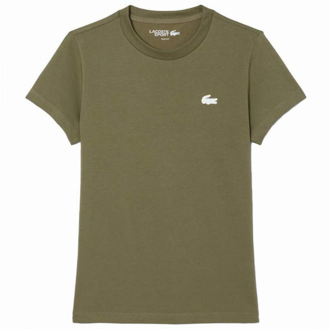 Camiseta Lacoste Sport Verde Kaki Mujer