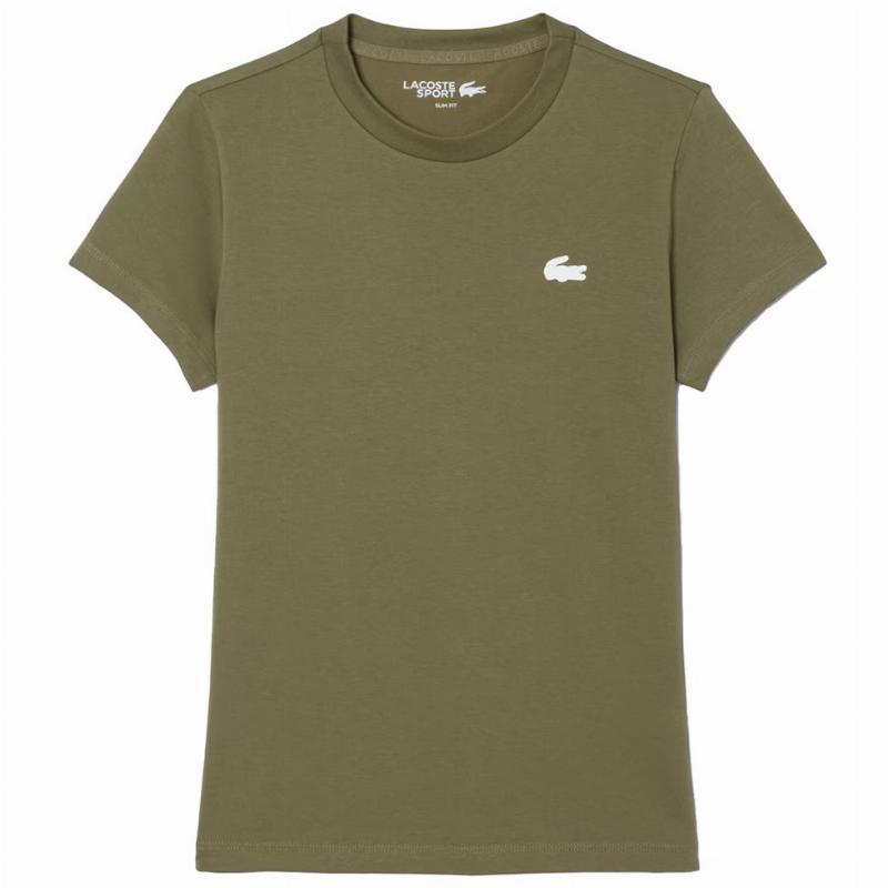 T-shirt Lacoste Sport Verde Kaki Donna