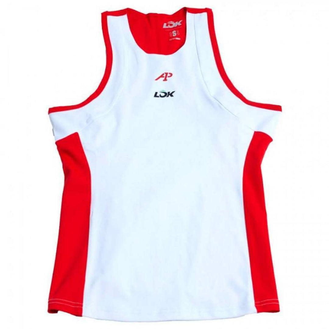 Camiseta Lok A1 Padel Elk Blanco Rojo Mujer | Lok