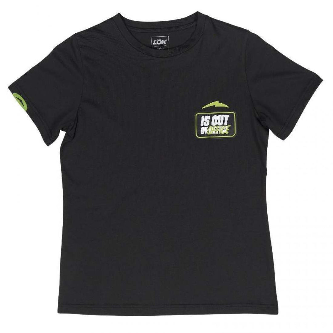 Camiseta Lok Out Of Office Negro Mujer