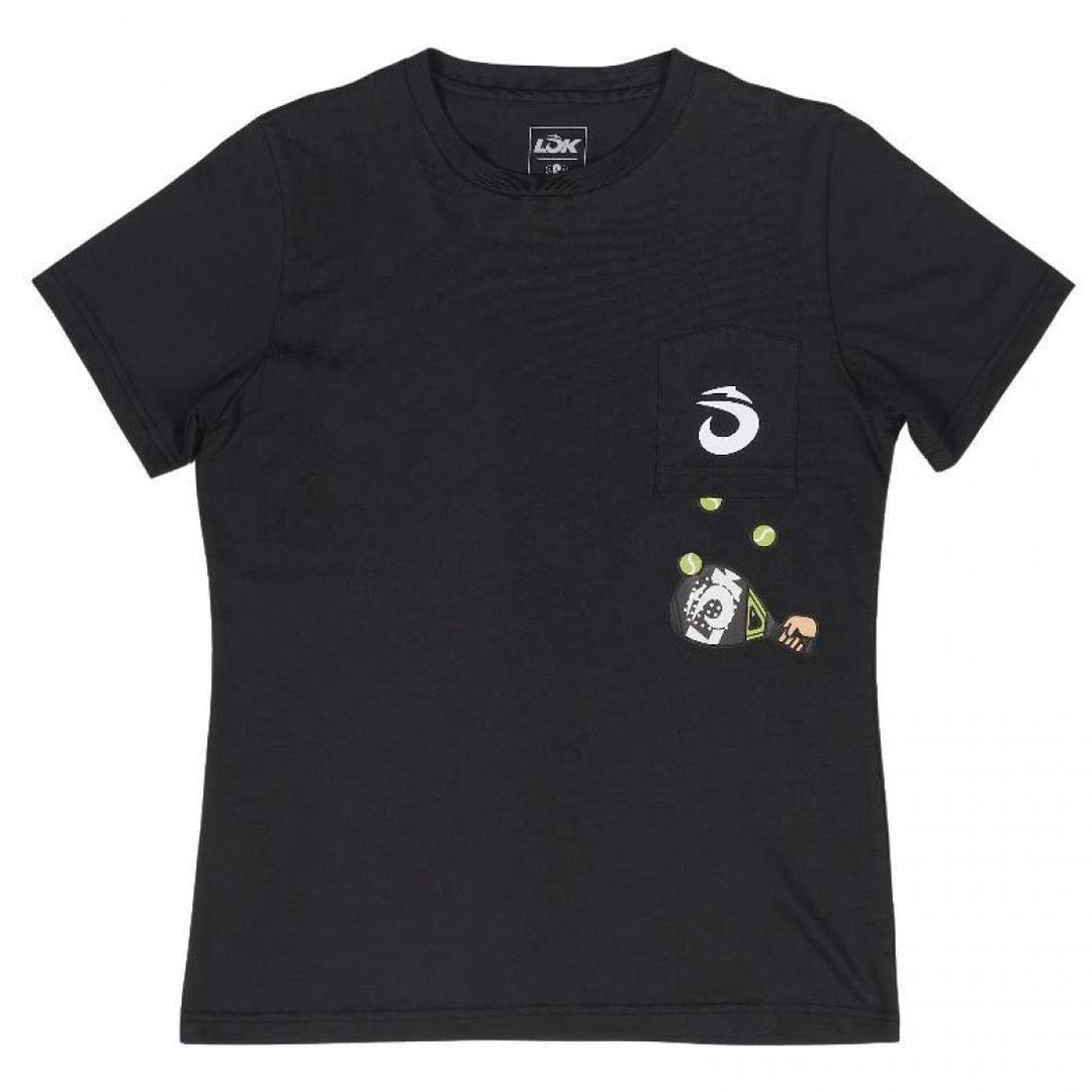 Camiseta Lok The Juggler Negro Mujer