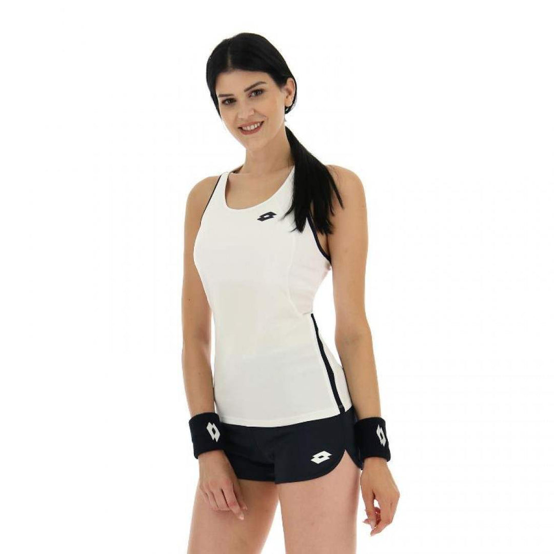 Camiseta Lotto Squadra II Blanco Negro Mujer | Lotto