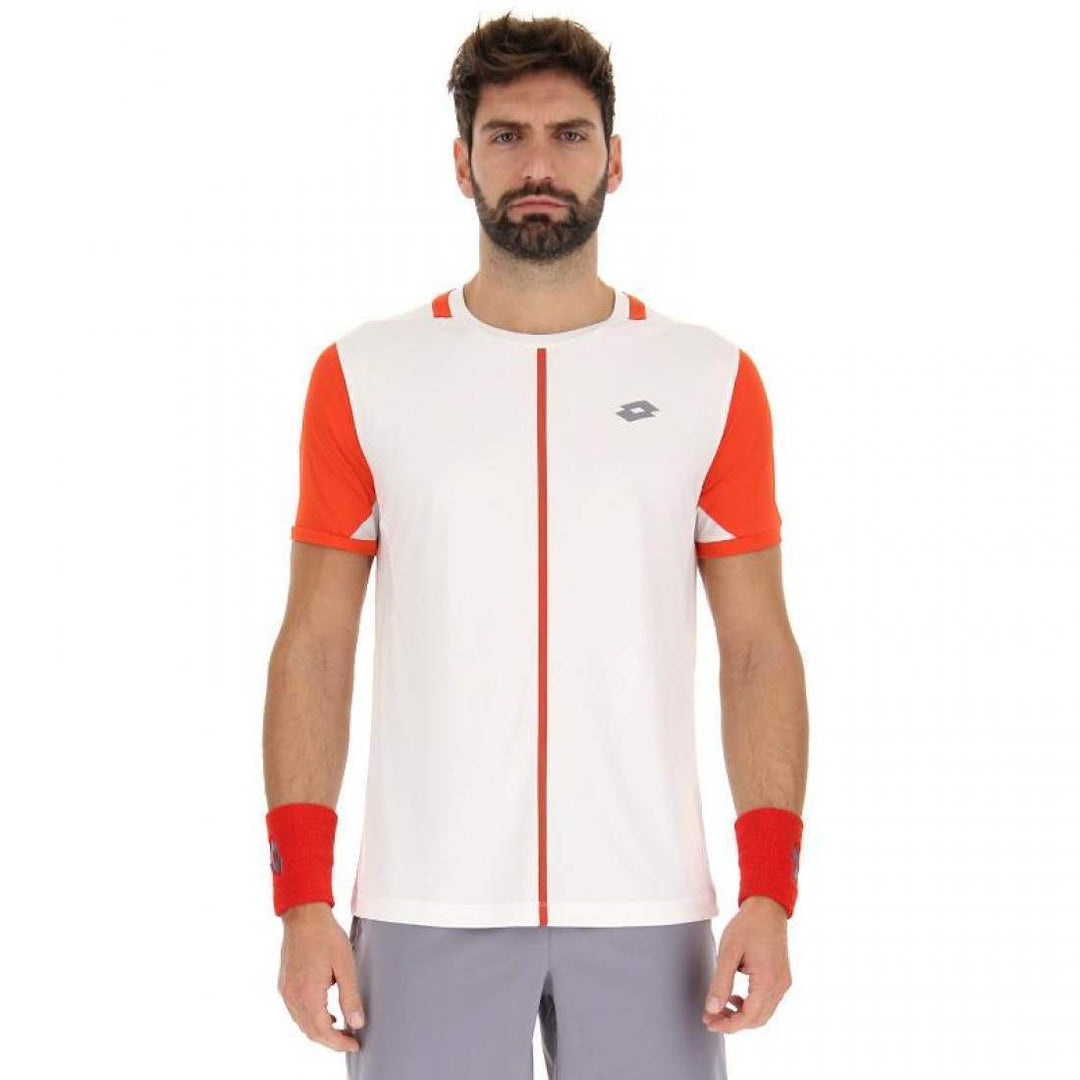 Camiseta Lotto Top IV Blanco Brillante Rojo Amapola | Lotto