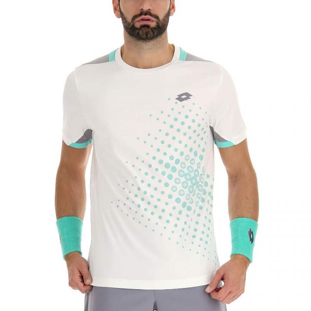 Camiseta Lotto Top IV Blanco Brillante Verde Turquesa Gris | Lotto