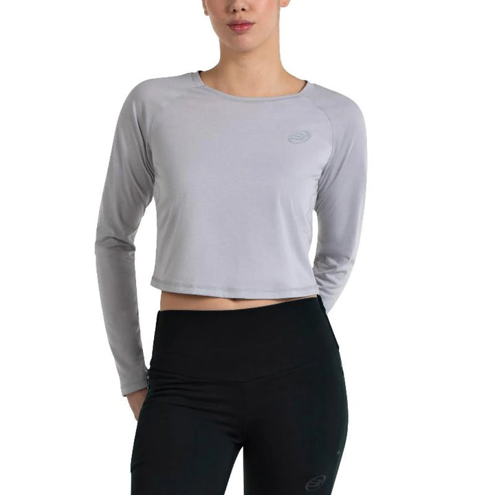 Camiseta Manga Larga Bullpadel Almo Gris Perla Mujer