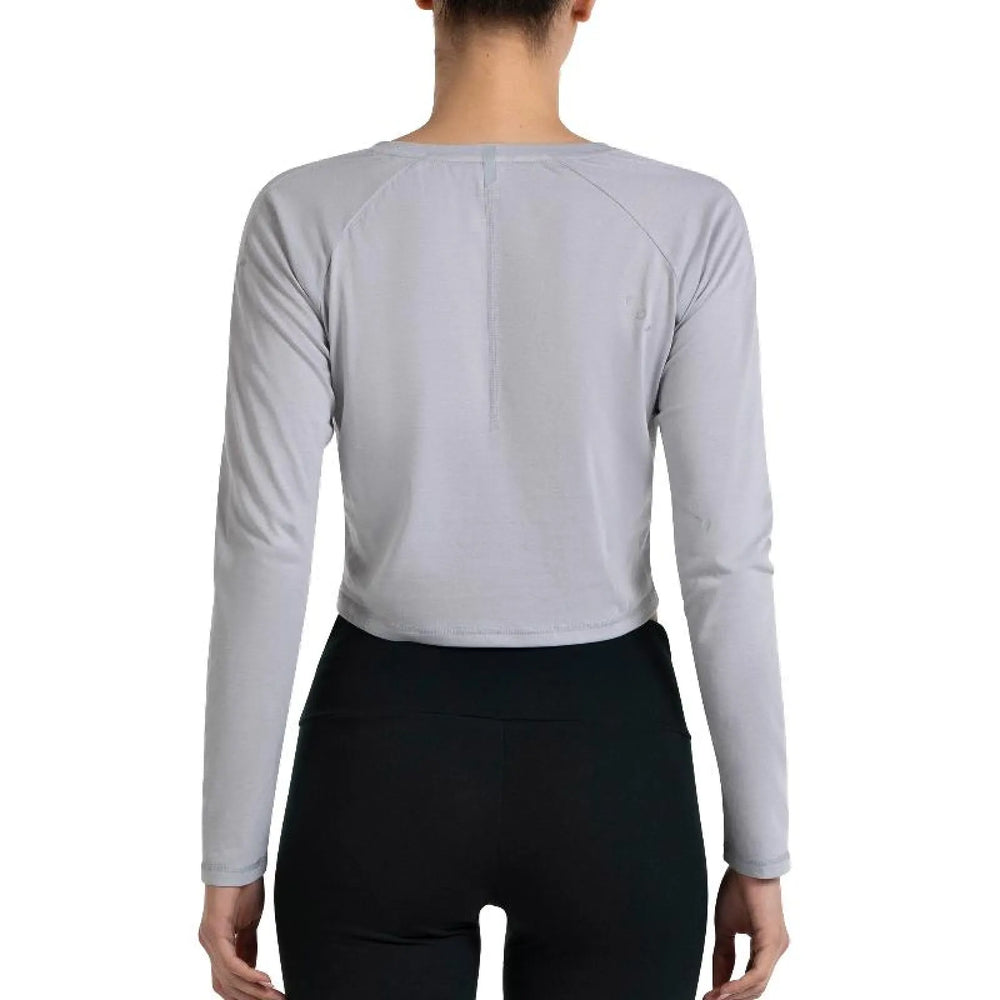 Camiseta Manga Larga Bullpadel Almo Gris Perla Mujer