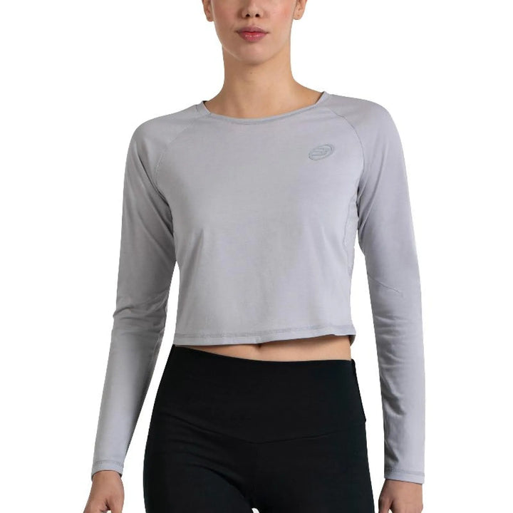 Camiseta Manga Larga Bullpadel Almo Gris Perla Mujer