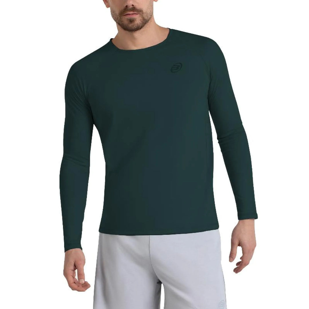 Camiseta Manga Larga Bullpadel Amer Verde Oscuro