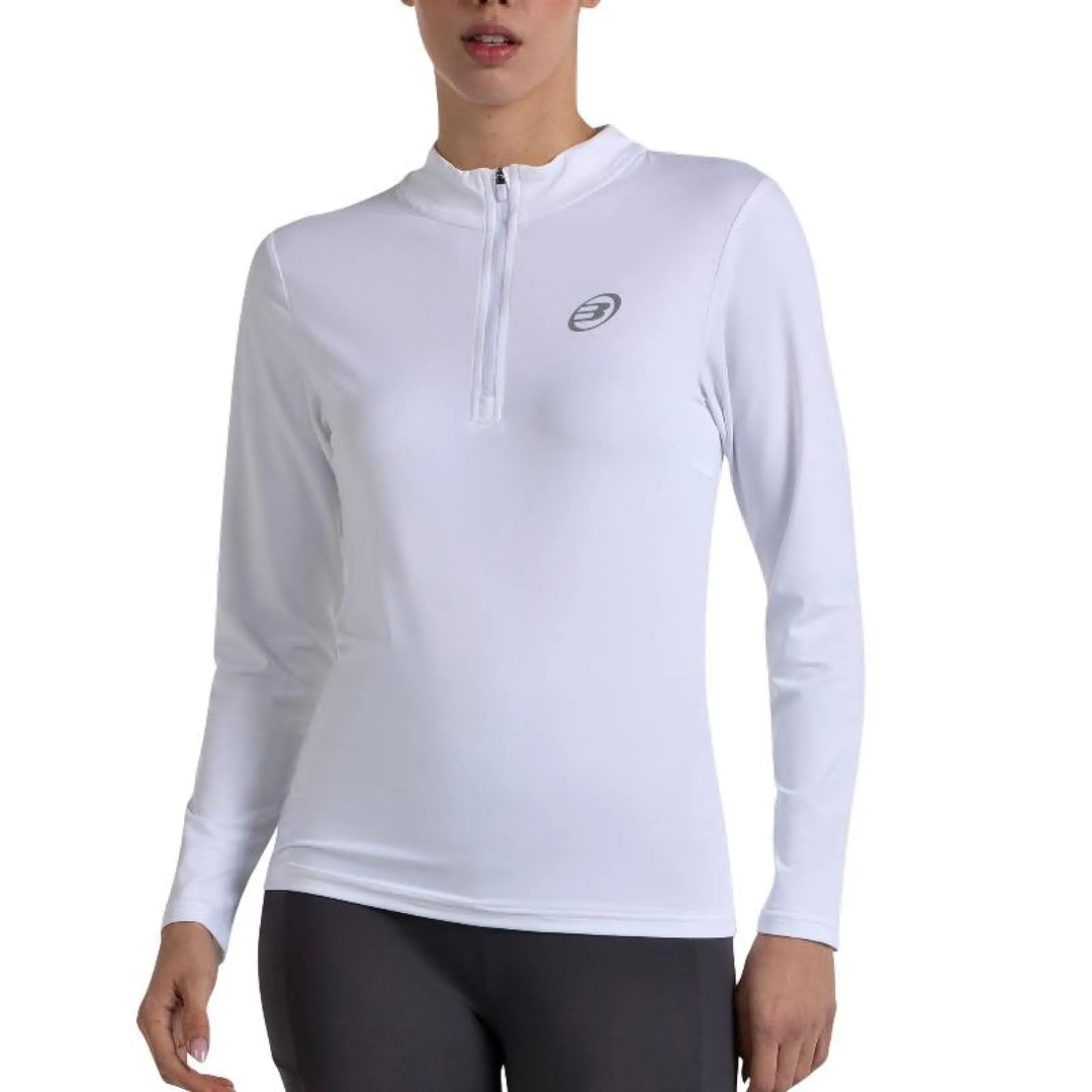 Camiseta Manga Larga Bullpadel Becal Blanco Mujer