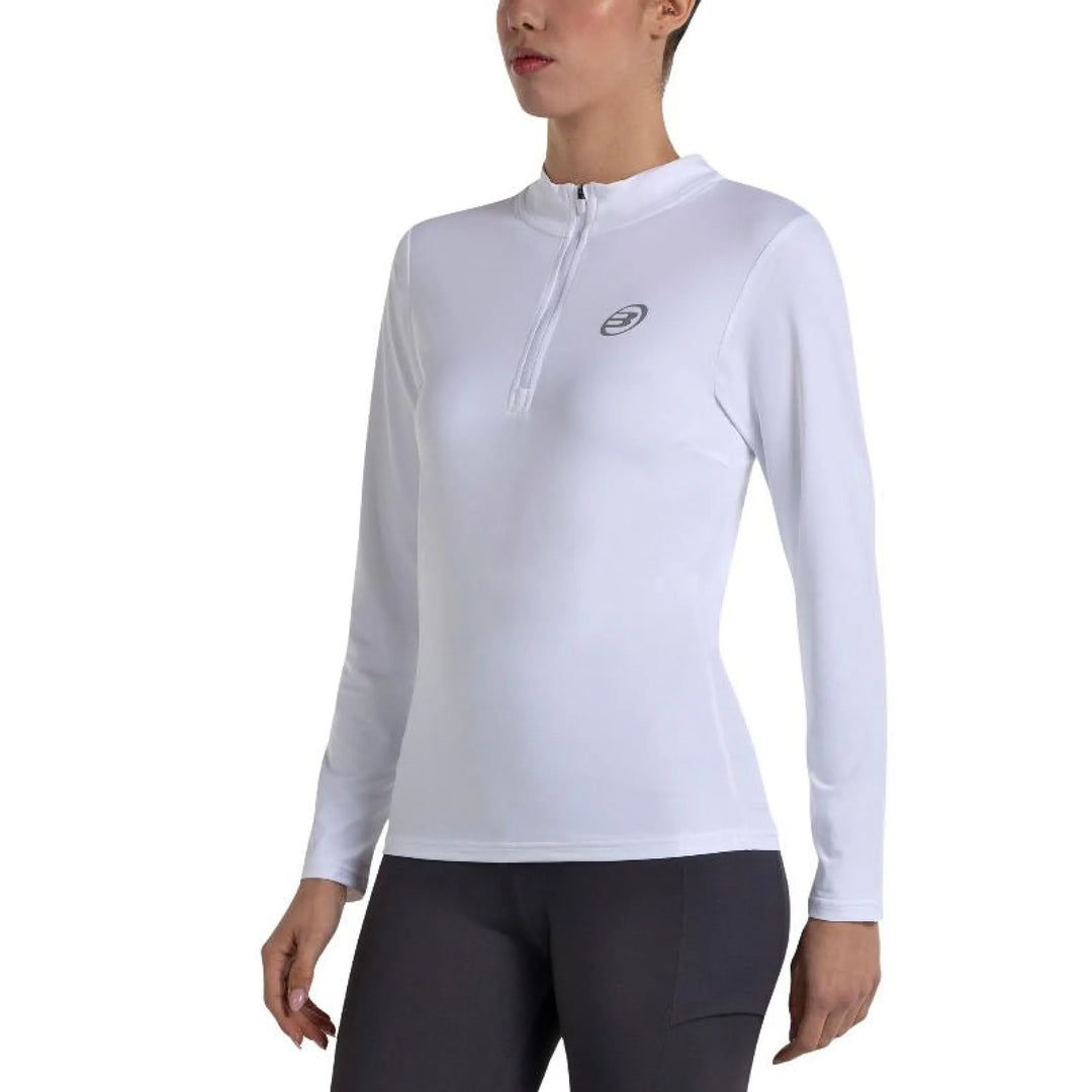 Camiseta Manga Larga Bullpadel Becal Blanco Mujer