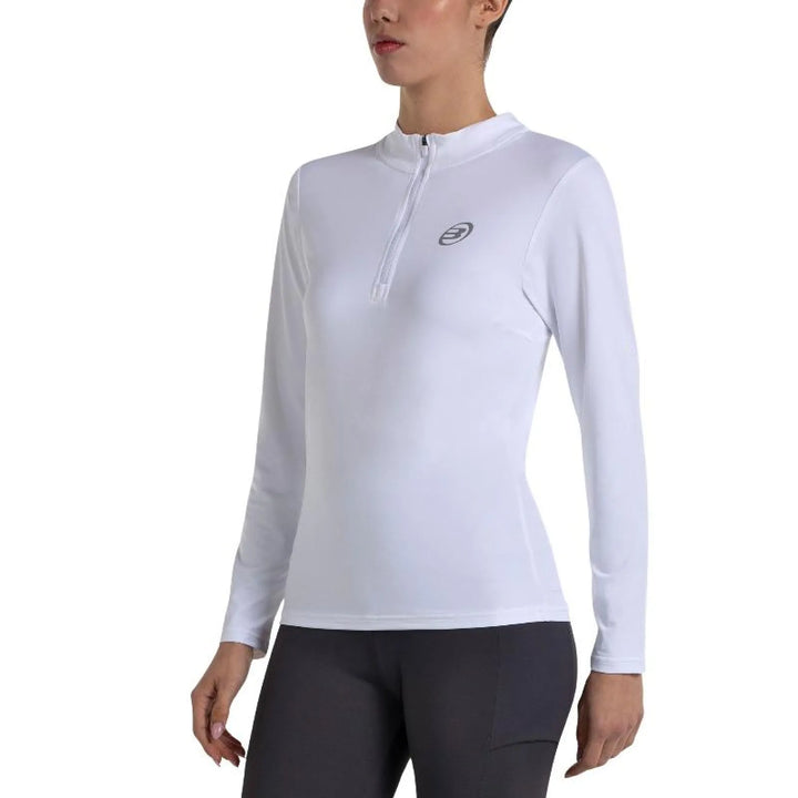 Camiseta Manga Larga Bullpadel Becal Blanco Mujer