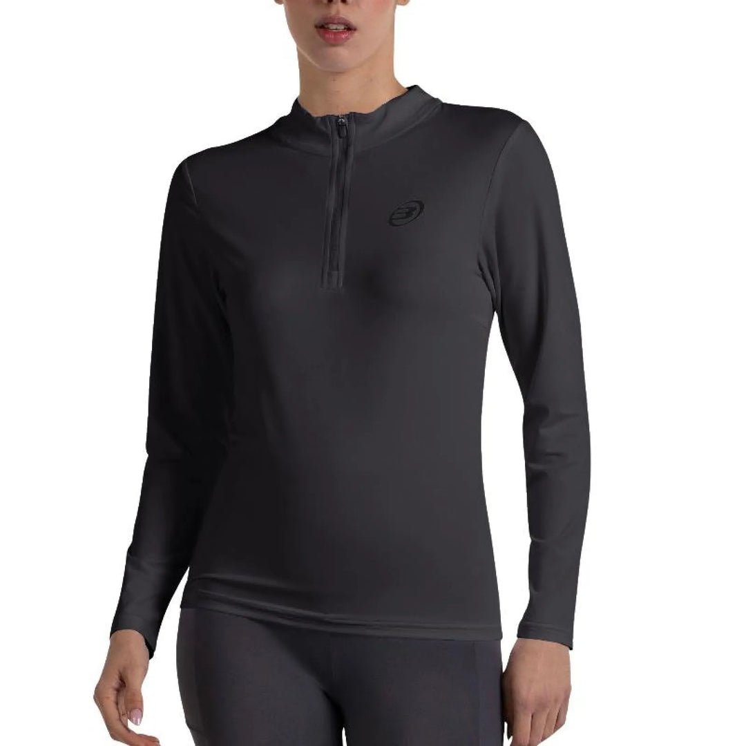Camiseta Manga Larga Bullpadel Becal Negro Mujer