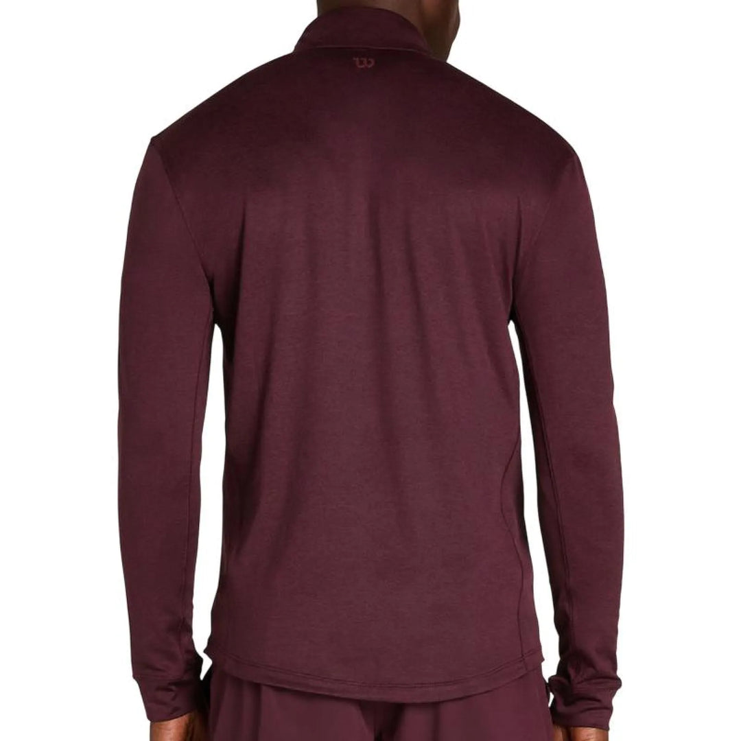 Camiseta Manga Larga Wilson Everyday Performance Half Zip Rojo Oscuro - vista 2
