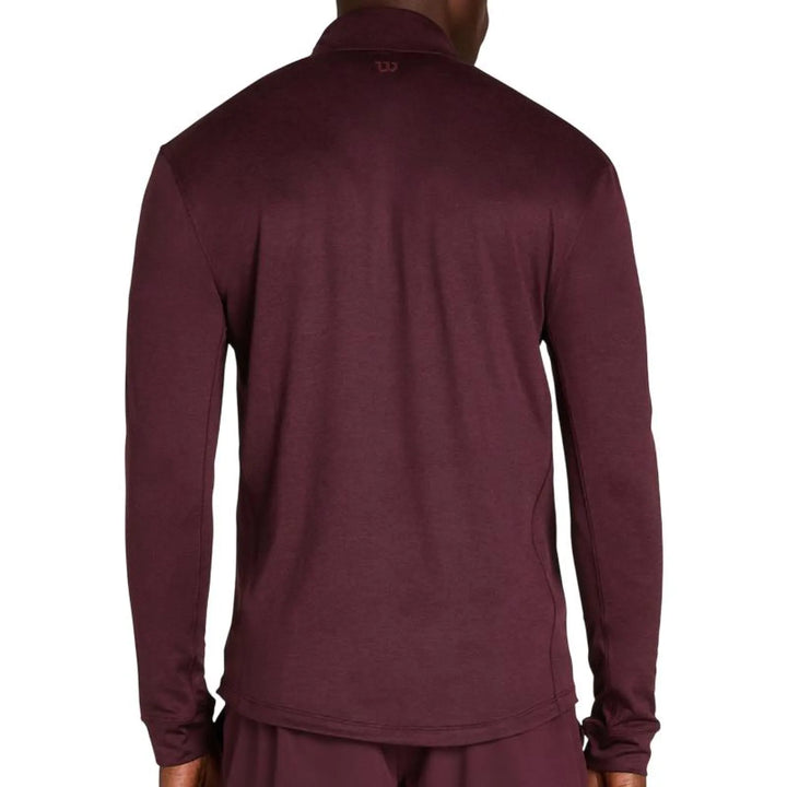 Camiseta Manga Larga Wilson Everyday Performance Half Zip Rojo Oscuro - vista 2