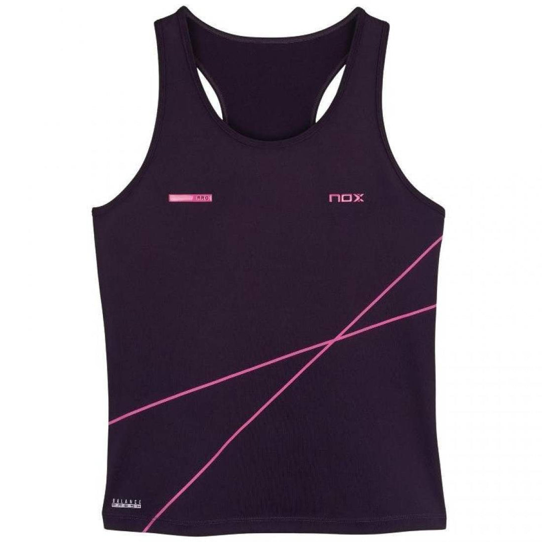 Camiseta Nox Pro Morado Oscuro Rosa Mujer