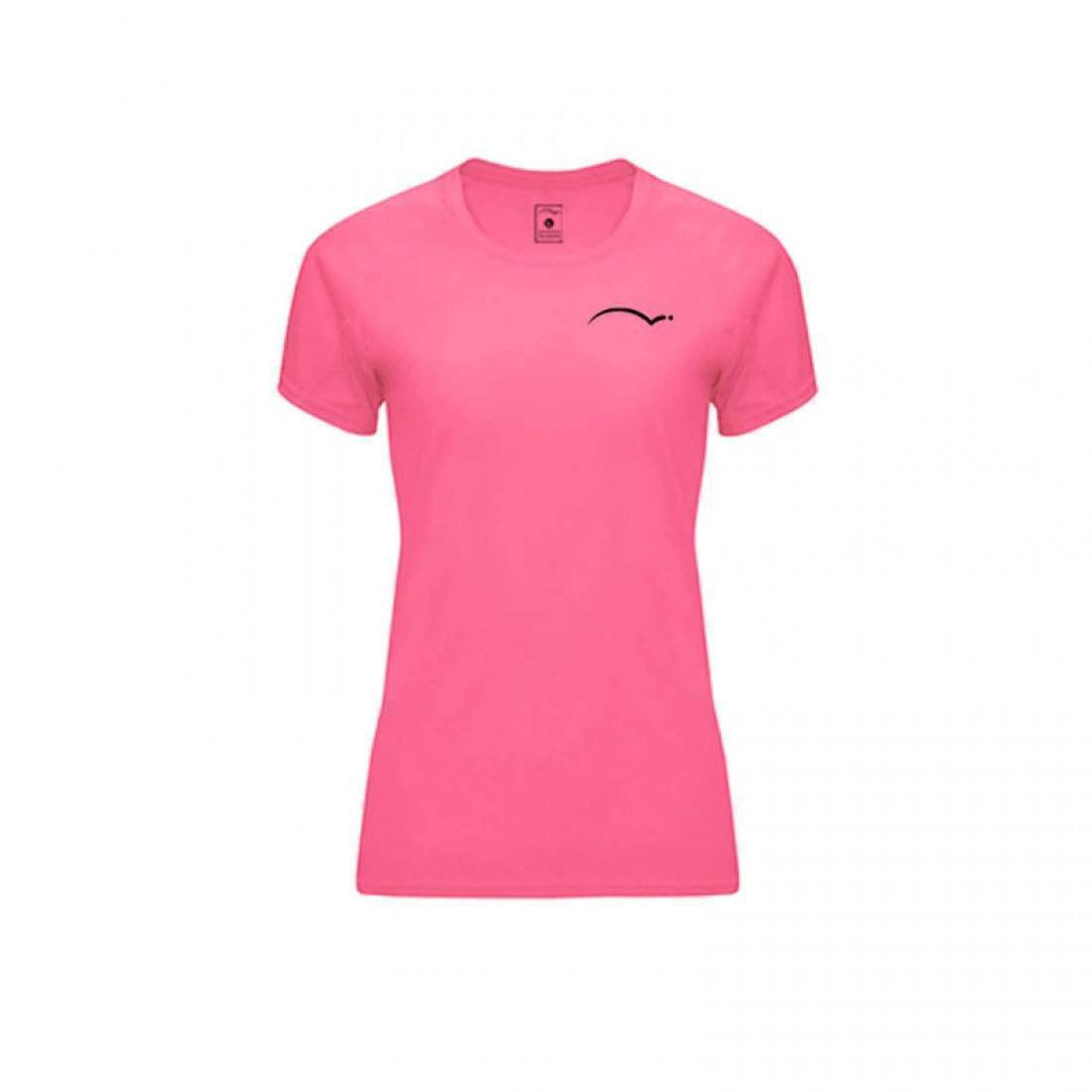 Camiseta PadelPoint Tournament Rosa Fluor Mujer