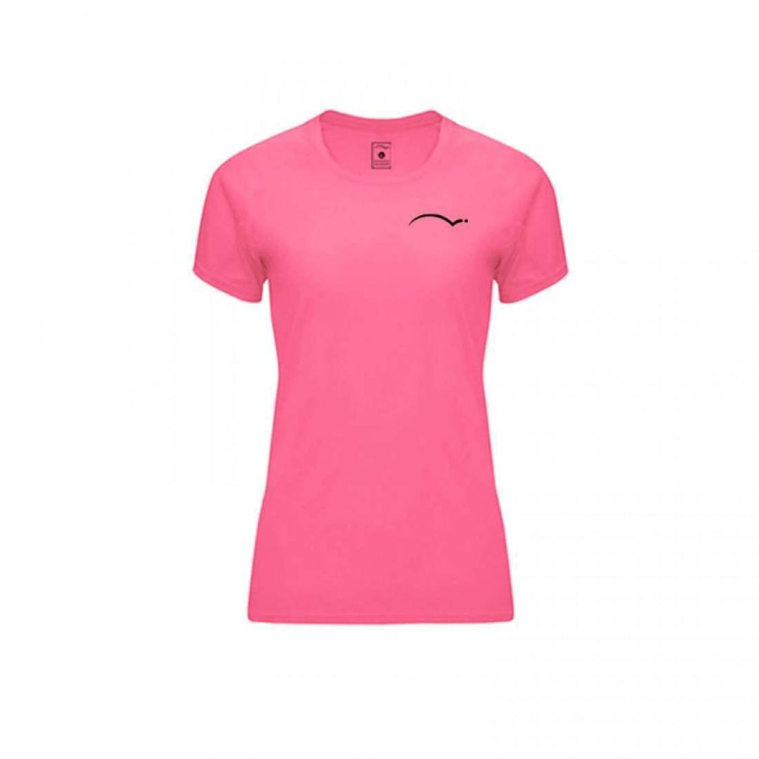 Camiseta PadelPoint Tournament Rosa Fluor Mujer