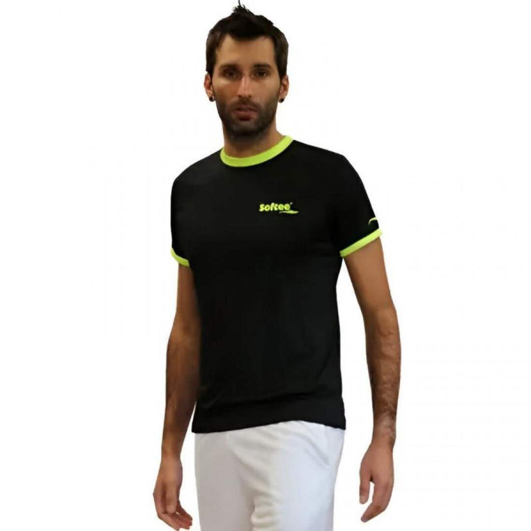 Camiseta Softee Galaxy Negro Amarillo Fluor | Softee