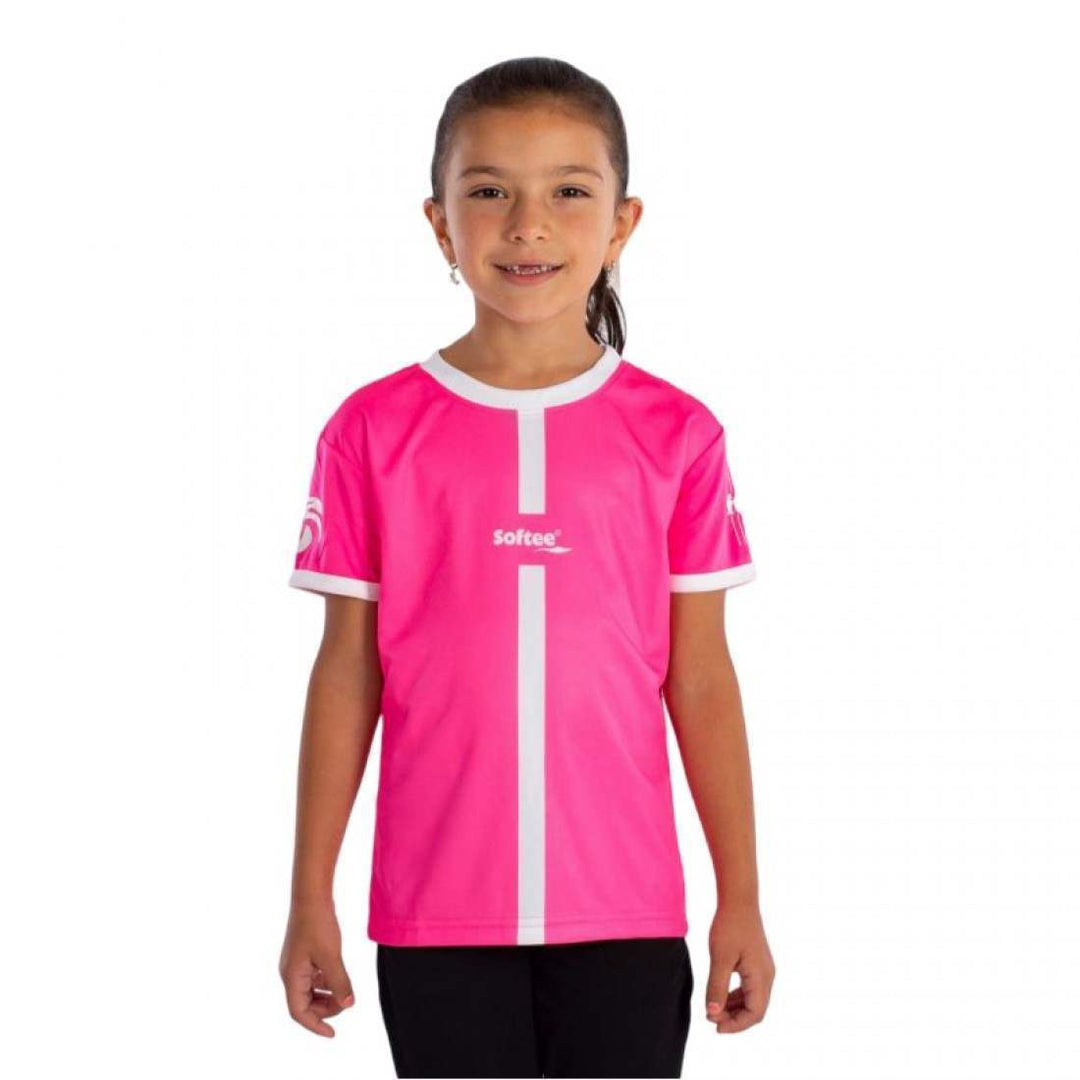 Camiseta Softee Tipex Fucsia Fluor Blanco Junior | Softee