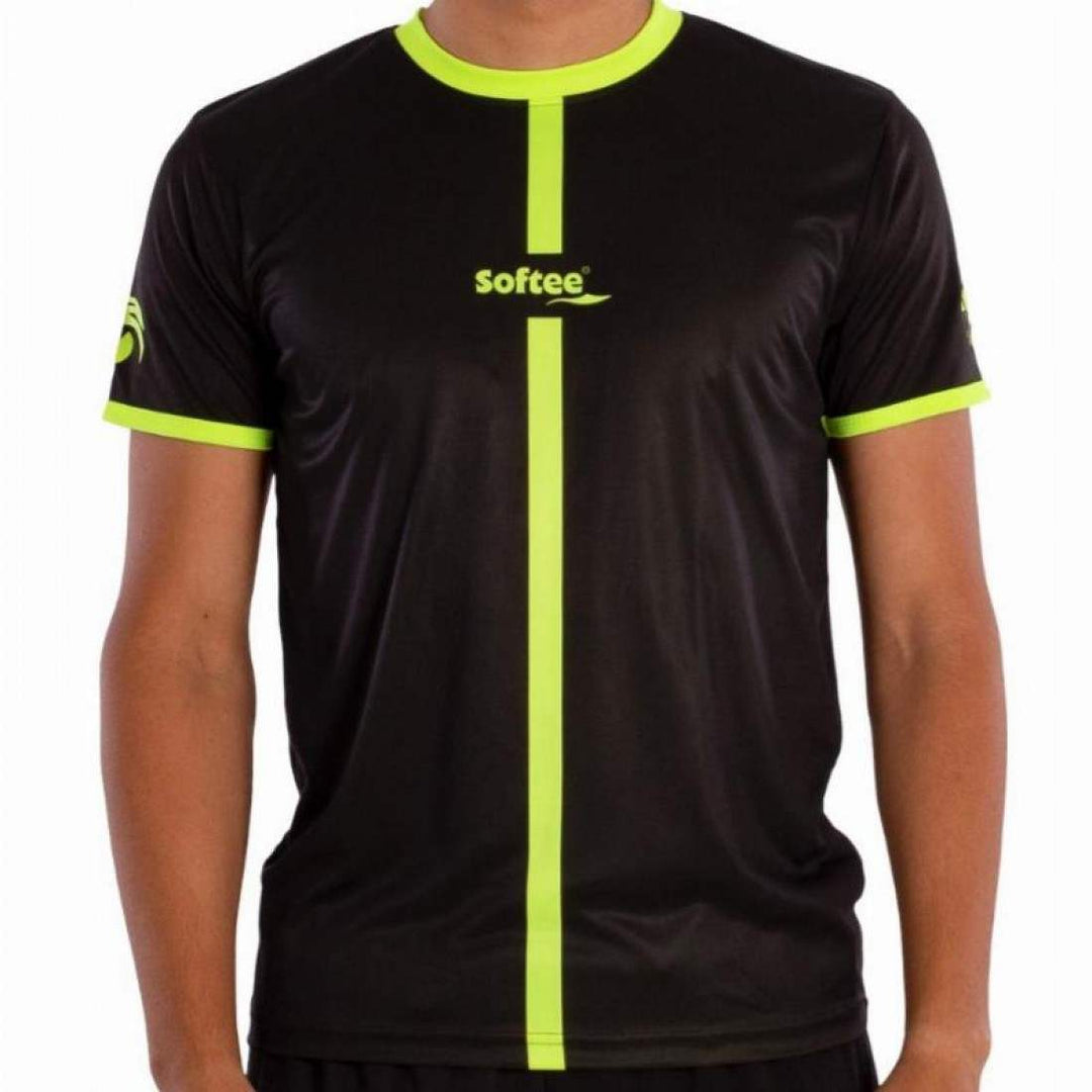 Camiseta Softee Tipex Negro Amarillo Fluor Junior | Softee
