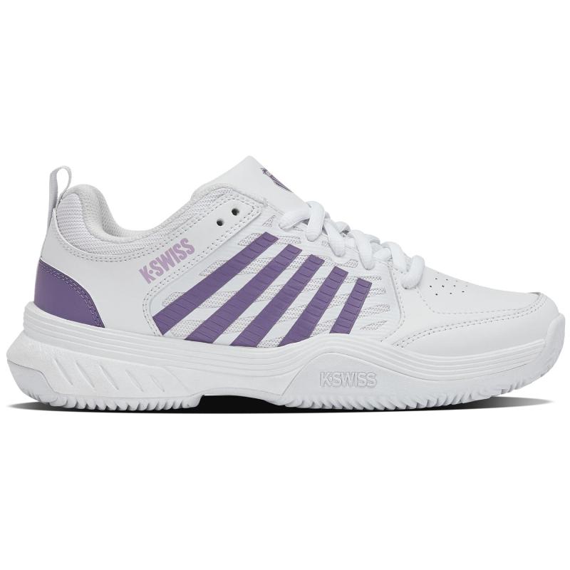 Zapatillas de Pádel de Pádel Kswiss Court Express 2 Clay Blanco Lavanda Mujer