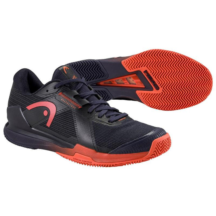 Zapatillas de Padel Head Sprint Pro 4.0 Clay Azul Oscuro Rojo