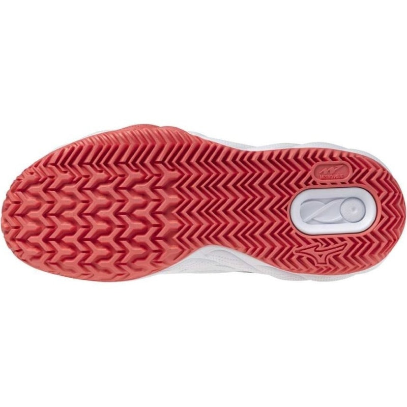 Zapatillas de Padel Mizuno Wave Enforce Court Clay Blanco Azul Coral Mujer