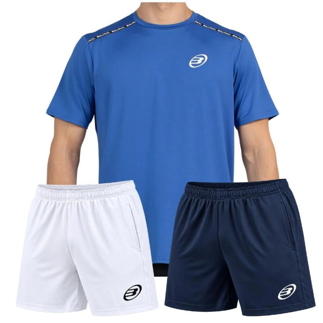 Conjunto Bullpadel Adventure Performance 26I Azul Marino Blanco x3
