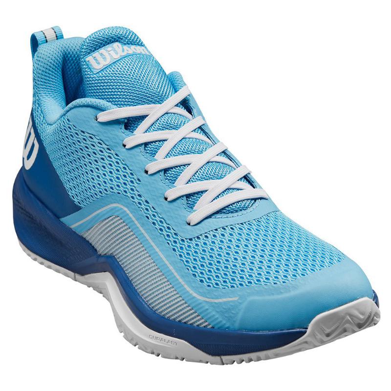 Zapatillas de Padel Wilson Rush Pro Lite Azul Royal Cielo Blanco Mujer