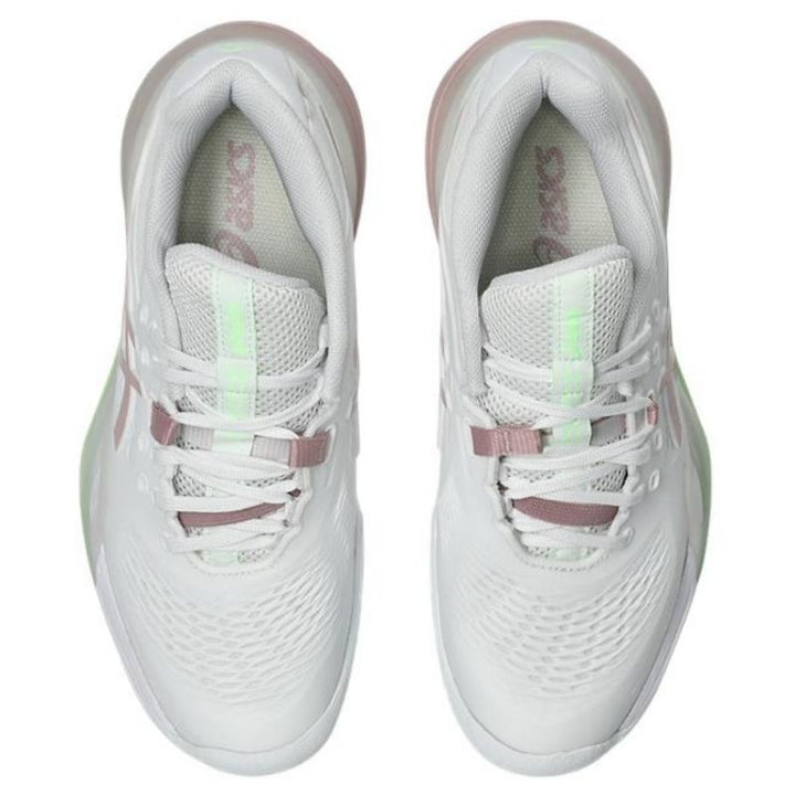 Zapatillas de Padel Asics Gel Resolution X Clay Blanco Rosa Morganita Mujer