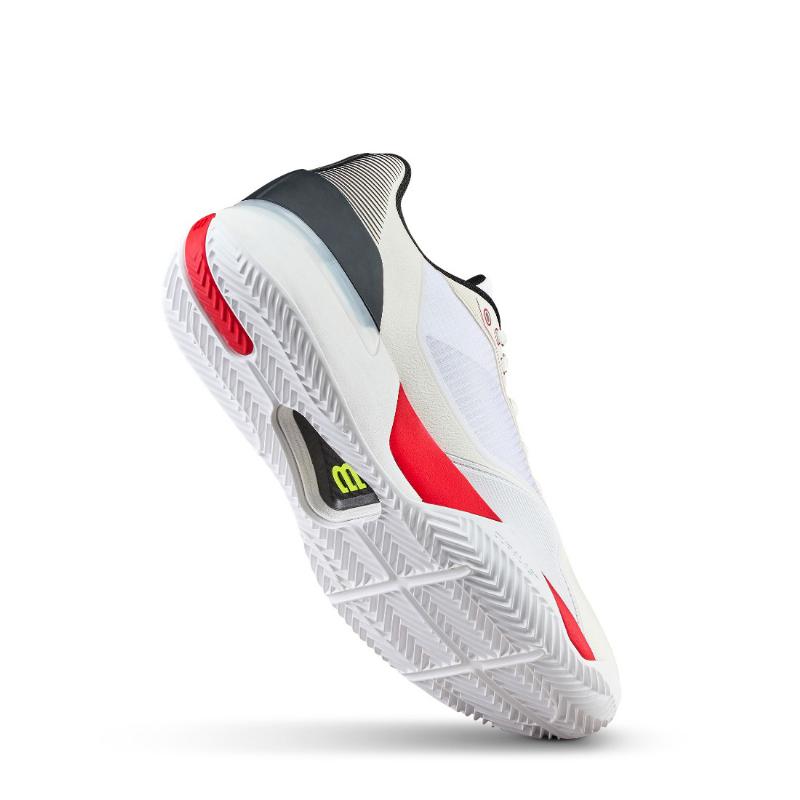 Zapatillas de Padel Wilson Rush Tour 5 Clay Blanco Negro Rojo
