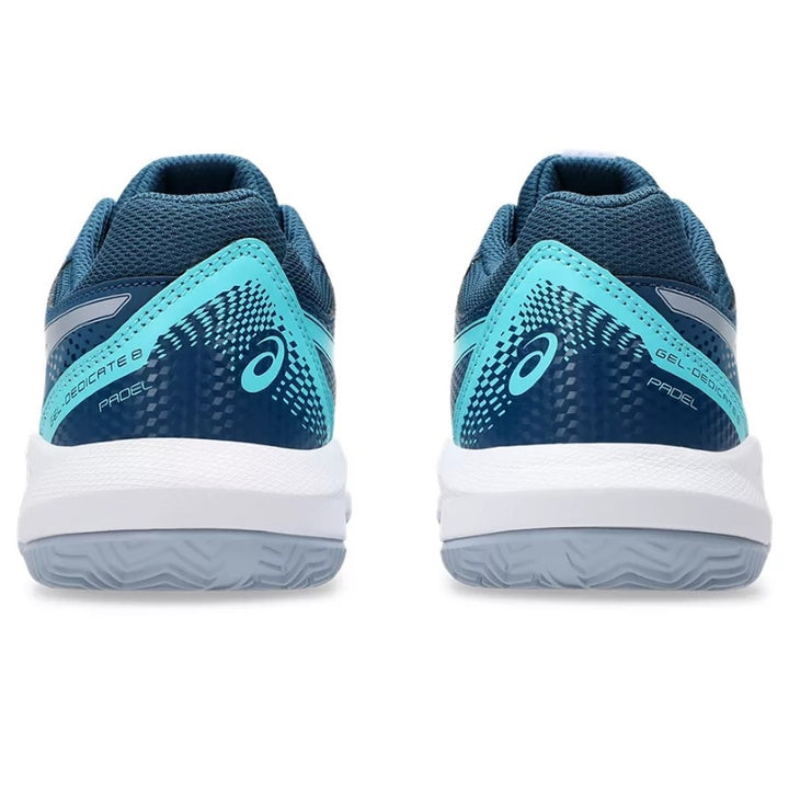 Zapatillas de Padel Asics Gel Dedicate 8 Padel GS Azul Mako Gris Junior