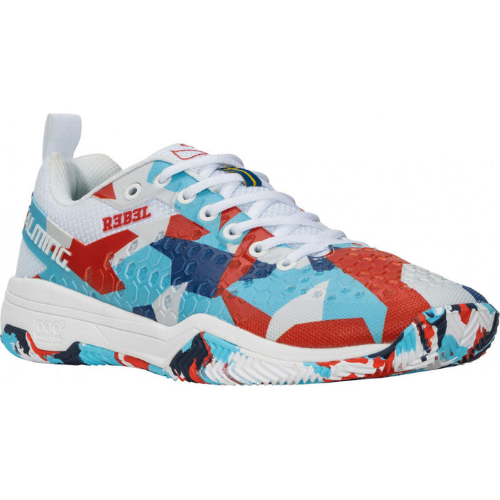 Zapatillas de Pádel de Pádel Salming Rebel Camo Blanco Rojo Azul