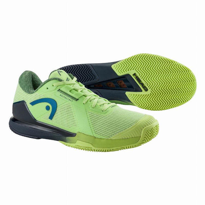 Zapatillas de Padel Head Sprint Pro 4.0 Clay Lima Azul Marino