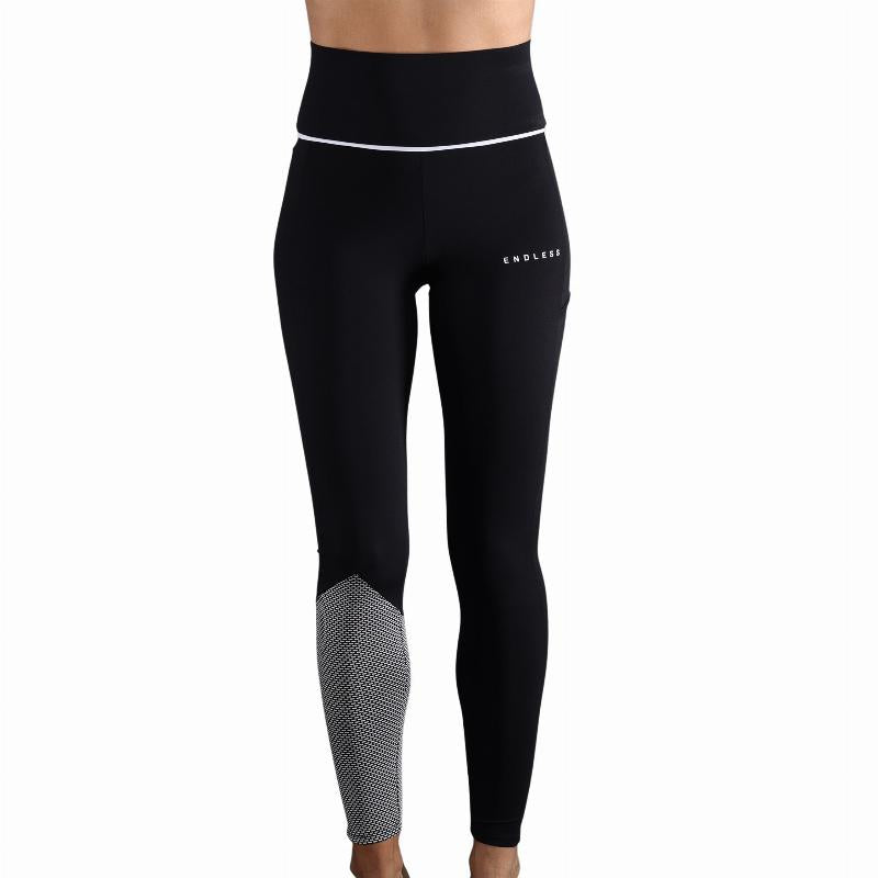 Mallas Endless Vanity Pocket Negro Blanco