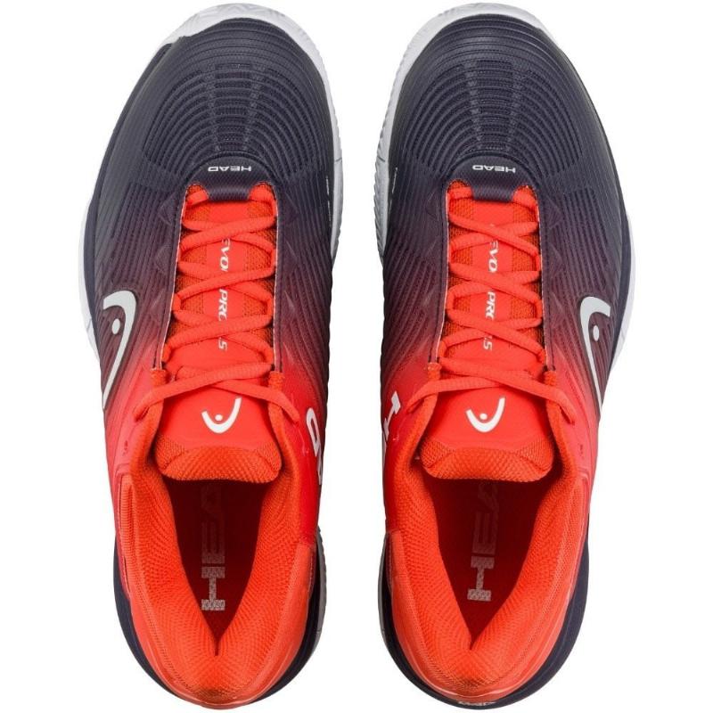 Zapatillas de Padel Head Revolt Pro 4.5 Clay Azul Oscuro Rojo