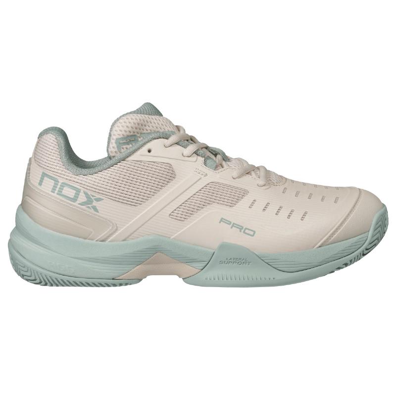Zapatillas de Padel Nox AT10 Pro Blanco Crema Verde Mujer